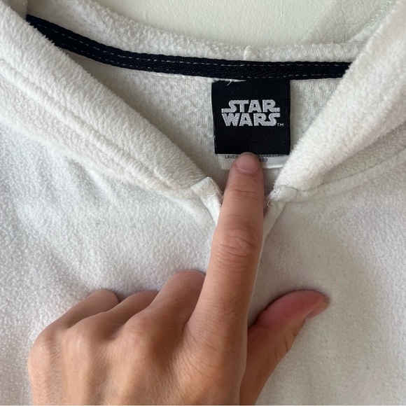 Star Wars Stormtrooper Onesie Costume Pajamas Men’s M | Fleece Hooded Zip-Up - Picture 10 of 11